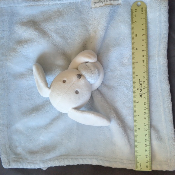 Blankets & Beyond Soft Face Bunny Rabbit Plush Lovey Soother Security Blanket - Picture 5 of 8